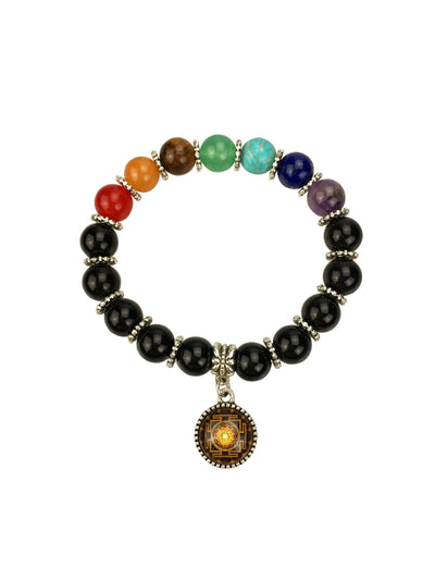 7 Chakra Sacred Sri Yantra Charm Bracelet Bracelet