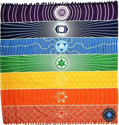 7 Chakra Tapestry Meditation Runner 150cmx150cm Tapestry