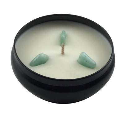 Amazonite Crystal Infused Soy Wax Candle