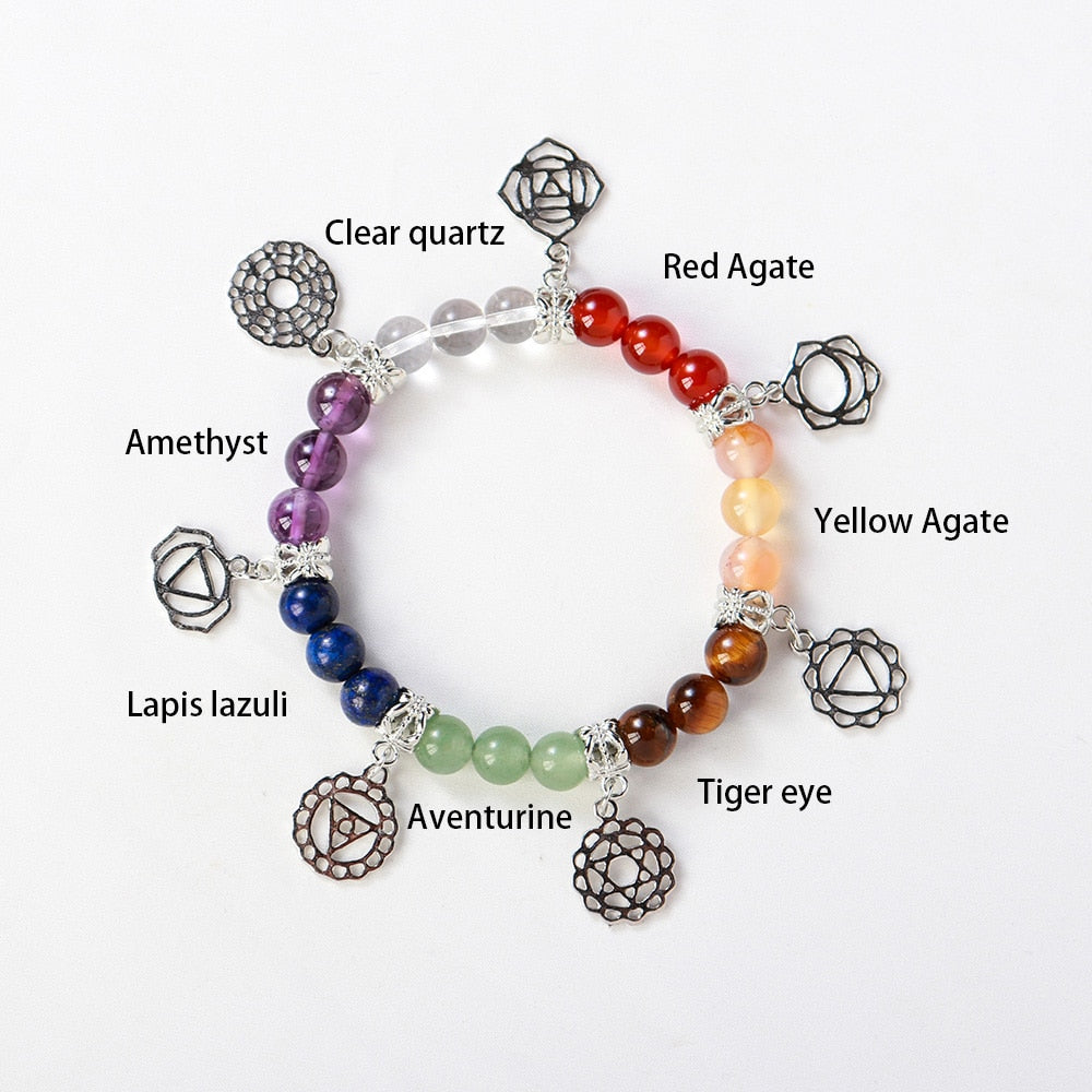 Energizing 7 Chakra Charm Bracelet