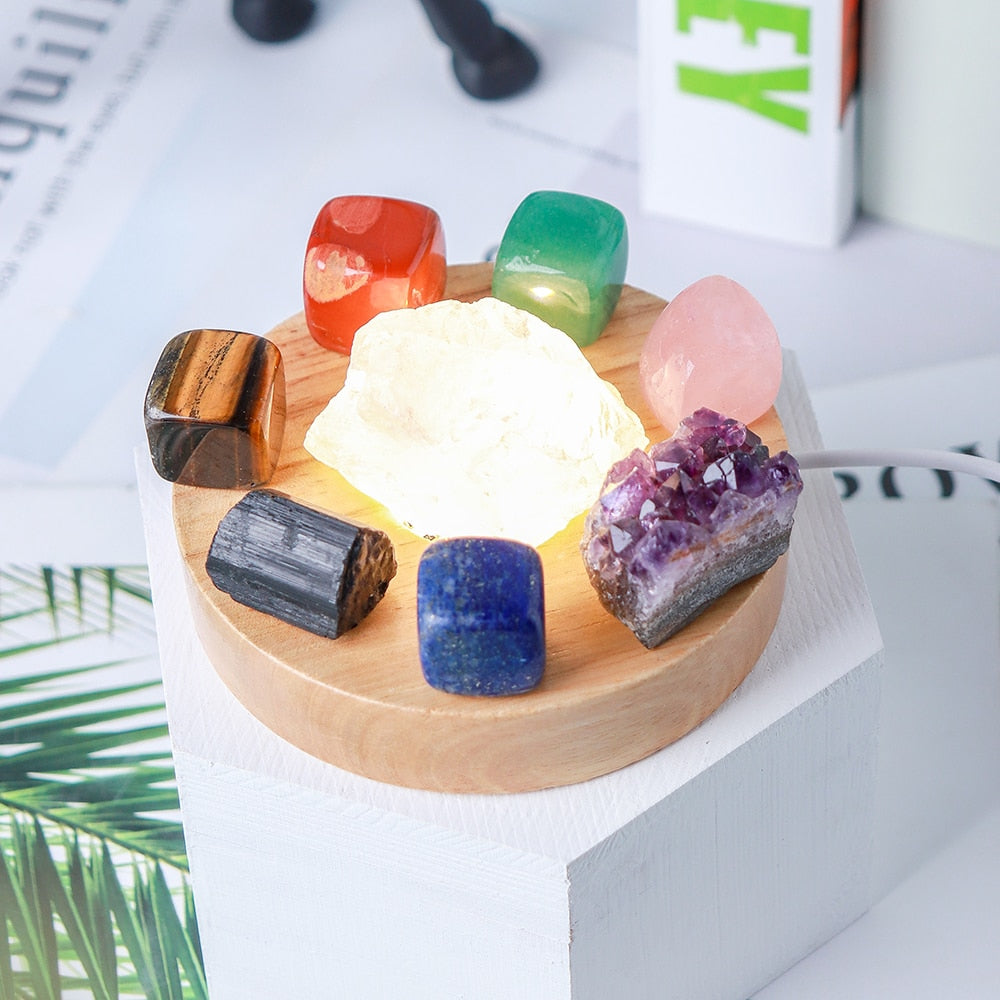 Luminous Chakras Crystal Lamp