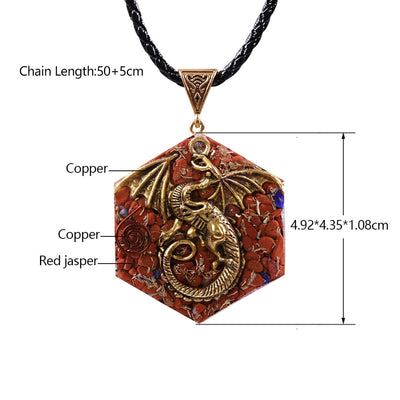 Guardian Dragon Red Jasper Amulet