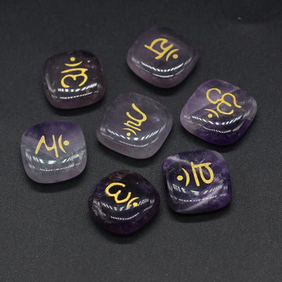 Intuitive Amethyst Rune Stone Set