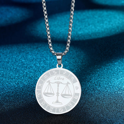 Stainless Steel Zodiac Sign Necklace