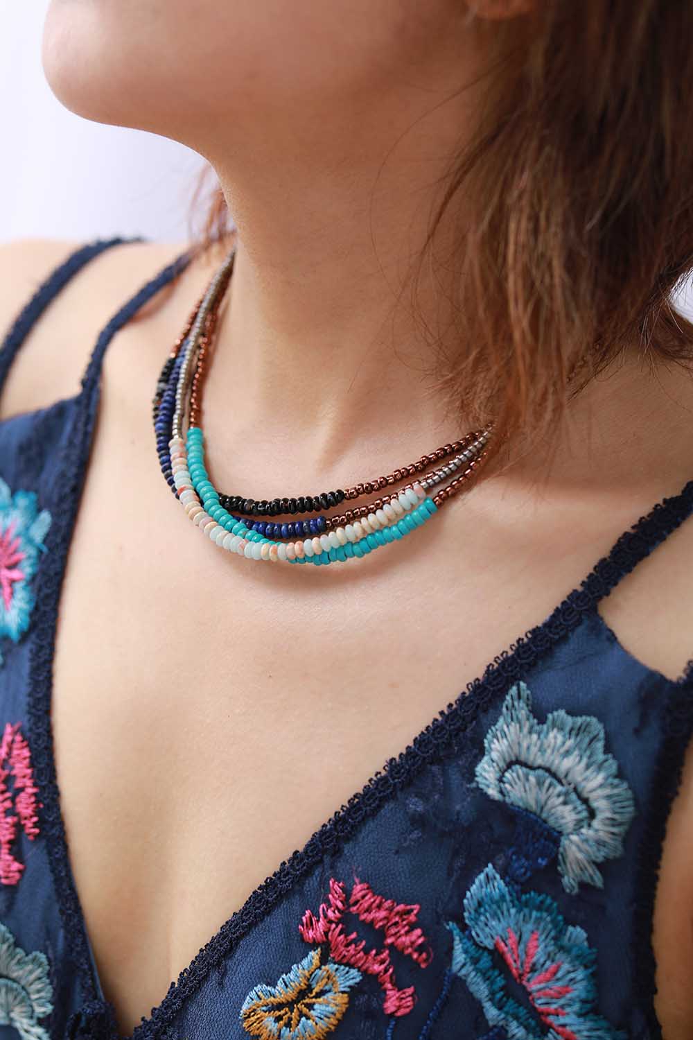 Simple Seed Beads Vintage Chokers Necklace