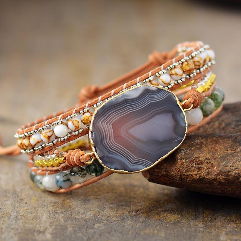 Botswana Onyx Wrap Bracelet