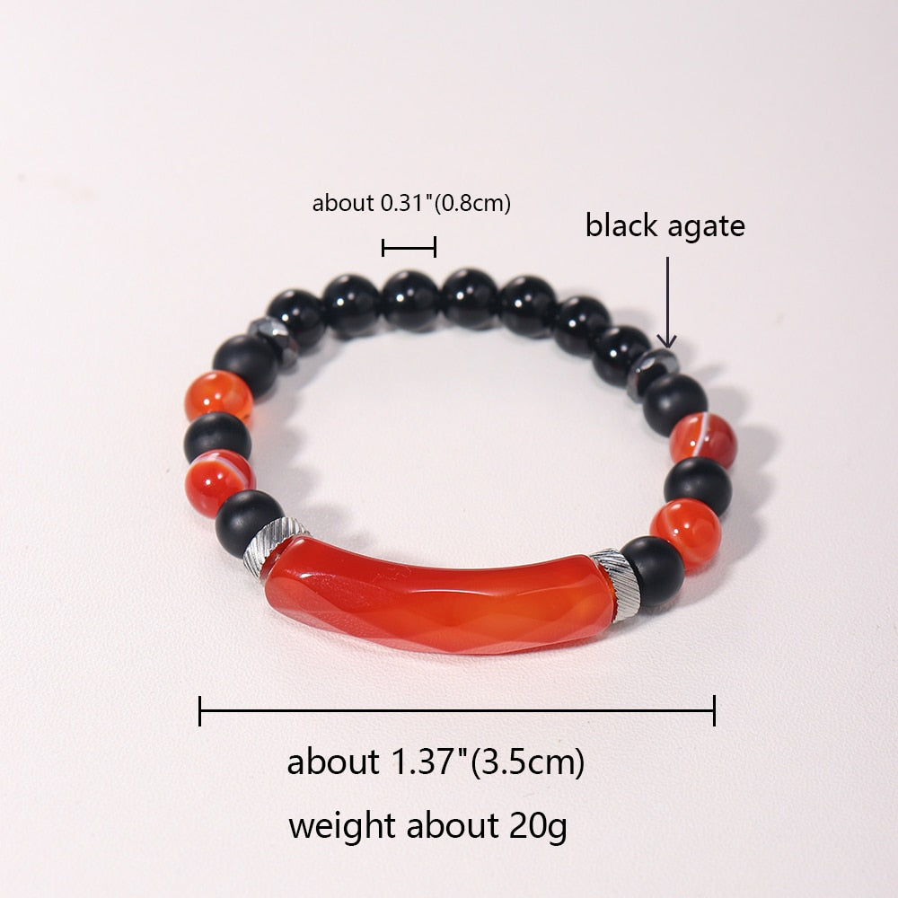 Balancing Black Agate Chakra Bracelets