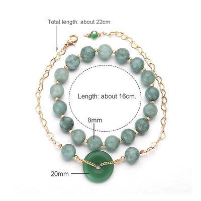 Green Jade Bracelet Set