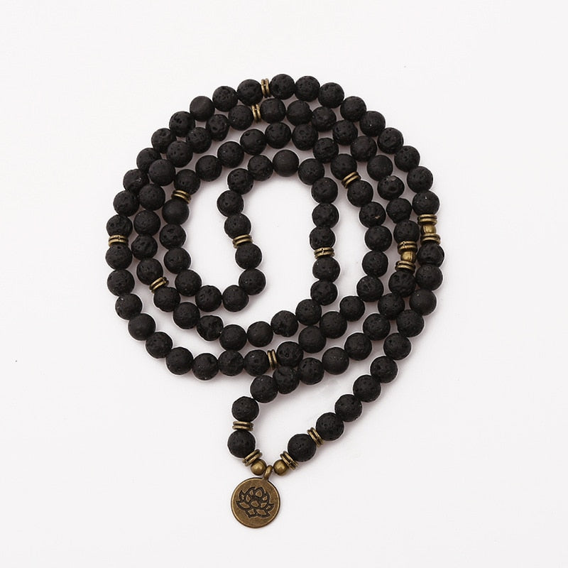 108 Beads Buddha Lotus Mala