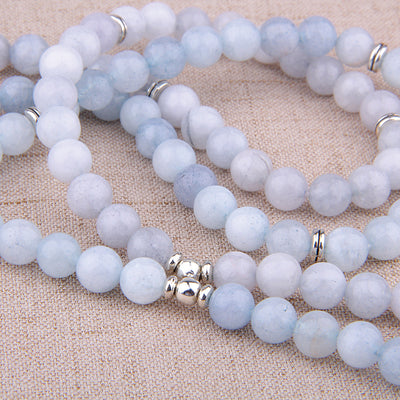 Soothing Waves Aquamarine Mala