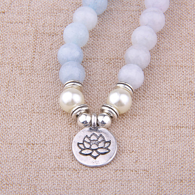 Soothing Waves Aquamarine Mala