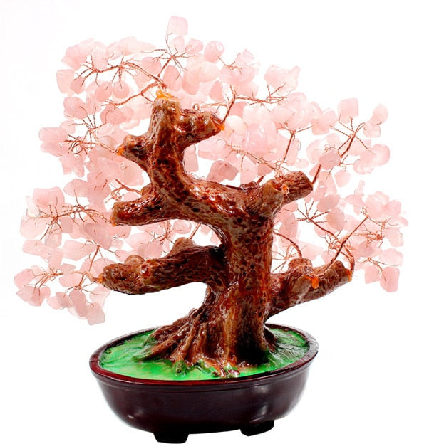 Feng Shui Rose Quartz Bonsai Tree