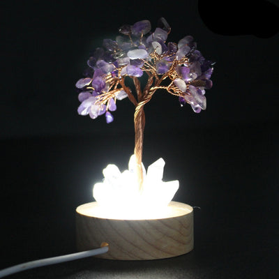 Tree Of Healing Amethyst Lamp