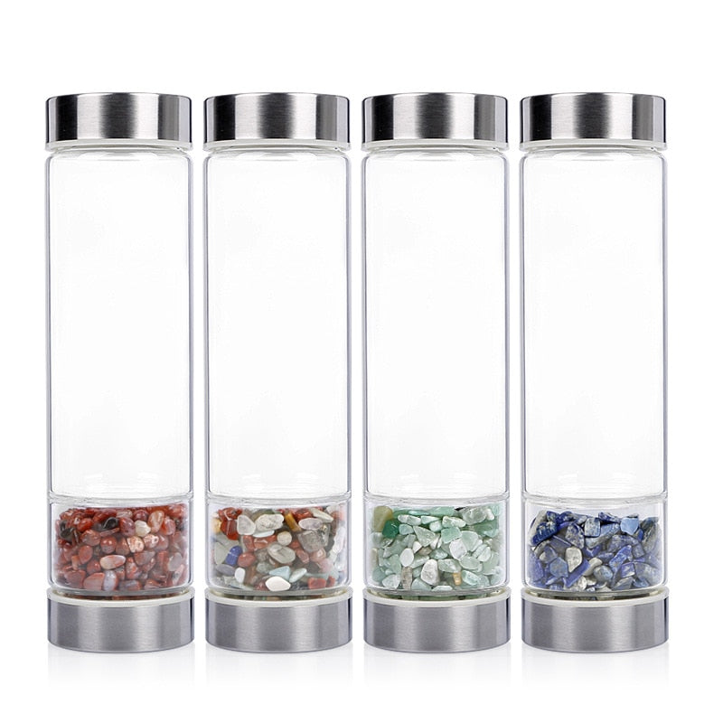 500ML Glass Water Bottle Crystal