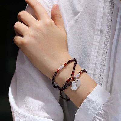 Passion & Purity Garnet Wrap Bracelet