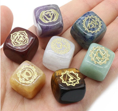 7 Chakra Healing Palm Stones Collection
