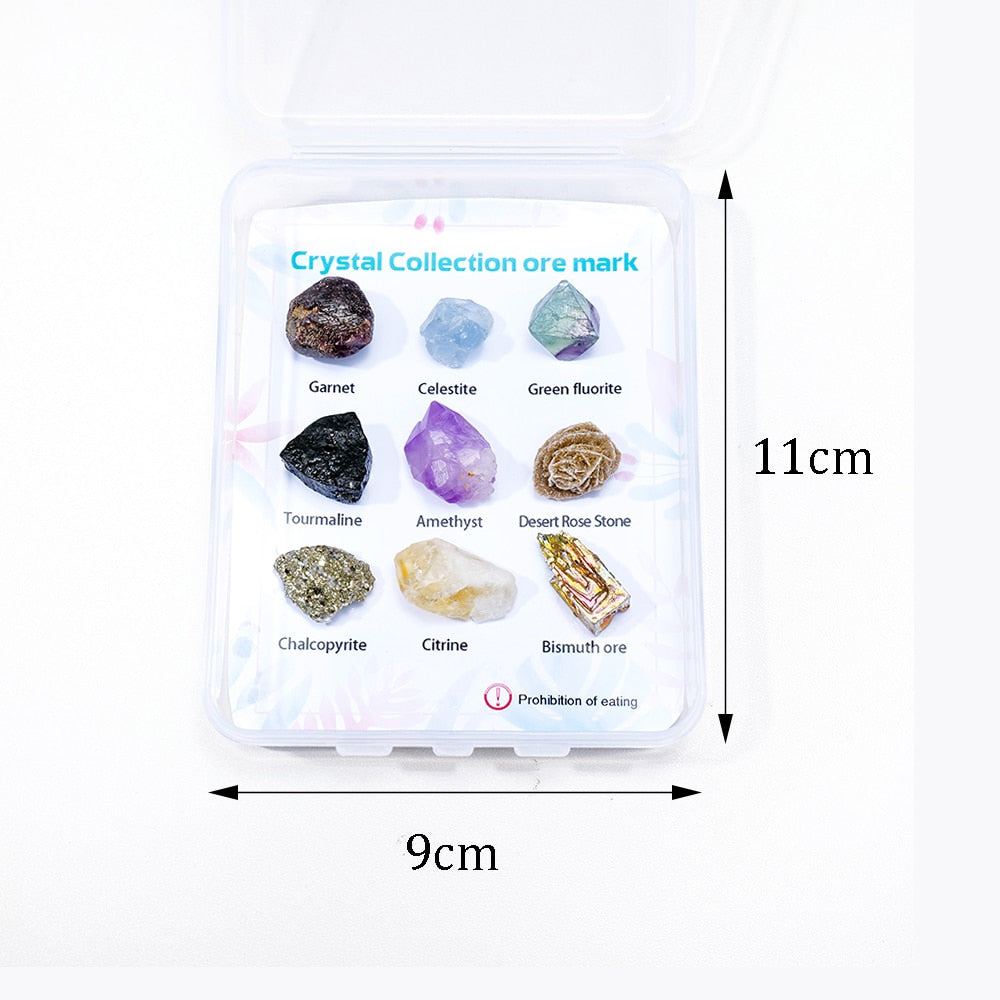 Natural Quartz Mineral Collection Box