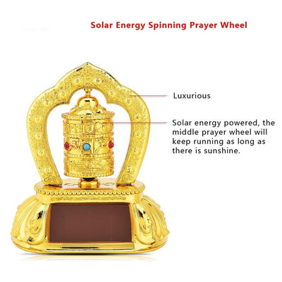 Solar Energy Spinning Tibetan Prayer Wheel