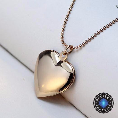Adorable Engraved Paw Heart Locket Pendant Necklaces Necklace
