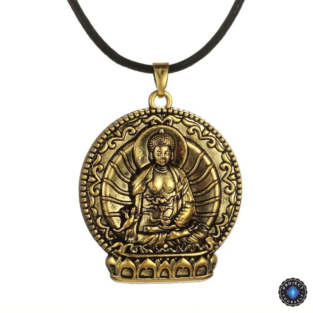 Antique Bronze Buddha Pendant Necklace – Project Yourself