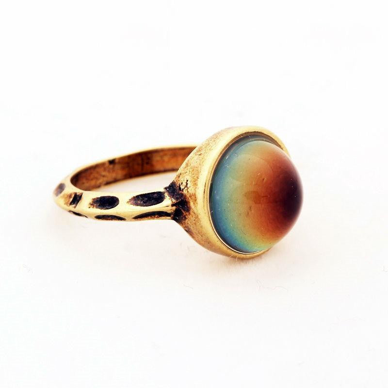 Antique Bronze Plated Mood Ring Rings