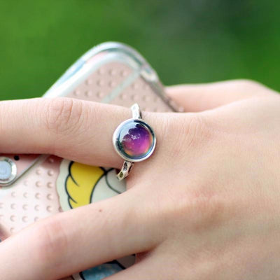 Antique Silver Plated Mood Ring Rings