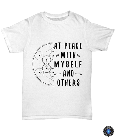 At Peace with Myself and Others Unisex Tee / White / sml Shirt / Hoodie