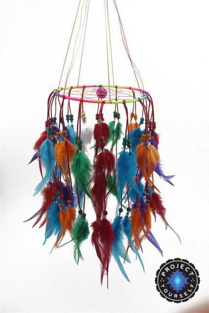 Beautiful Chandelier Dream Catcher Multi-Colored / 45cm Dreamcatchers