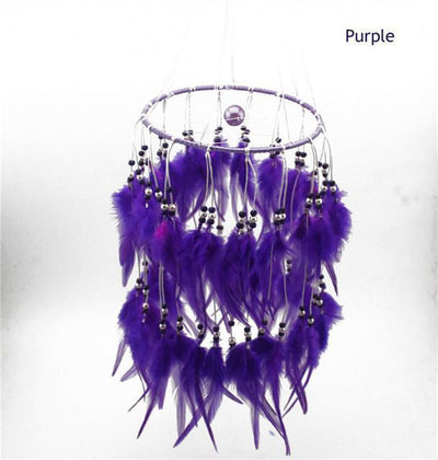 Beautiful Chandelier Dream Catcher Purple / 45cm Dreamcatchers
