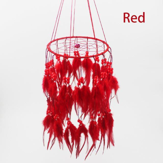 Beautiful Chandelier Dream Catcher Red / 45cm Dreamcatchers