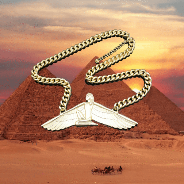 Beautiful Egyptian Goddess Isis Necklace Sri Yantra Necklace