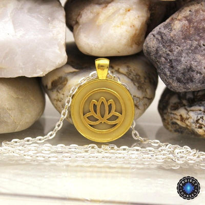 Beautiful Glowing Lotus Pendant Necklace Necklace