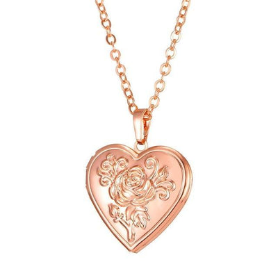 Beauty of my Heart Locket Rose Gold Necklace