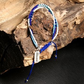 Blessed Seed Bead Layered Bracelet Blue 2 Bracelet