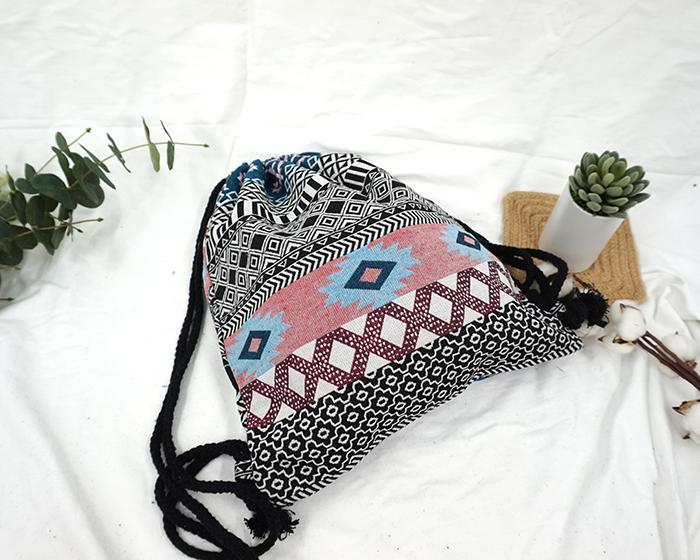 Bohemian Ethnic Drawstring Bag Bags