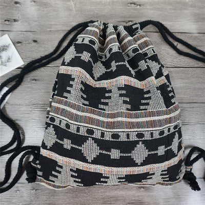 Bohemian Ethnic Drawstring Bag Style 3 Bags