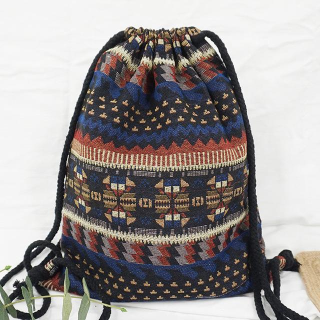 Bohemian Ethnic Drawstring Bag Style 7 Bags