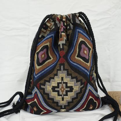 Bohemian Ethnic Drawstring Bag Style 9 Bags