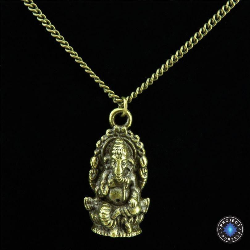 Bronze Ganesh Pendant and Necklace Necklace