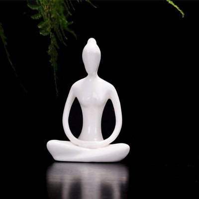 Ceramic Yoga Lady Figurine Type A Decor
