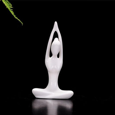 Ceramic Yoga Lady Figurine Type B Decor