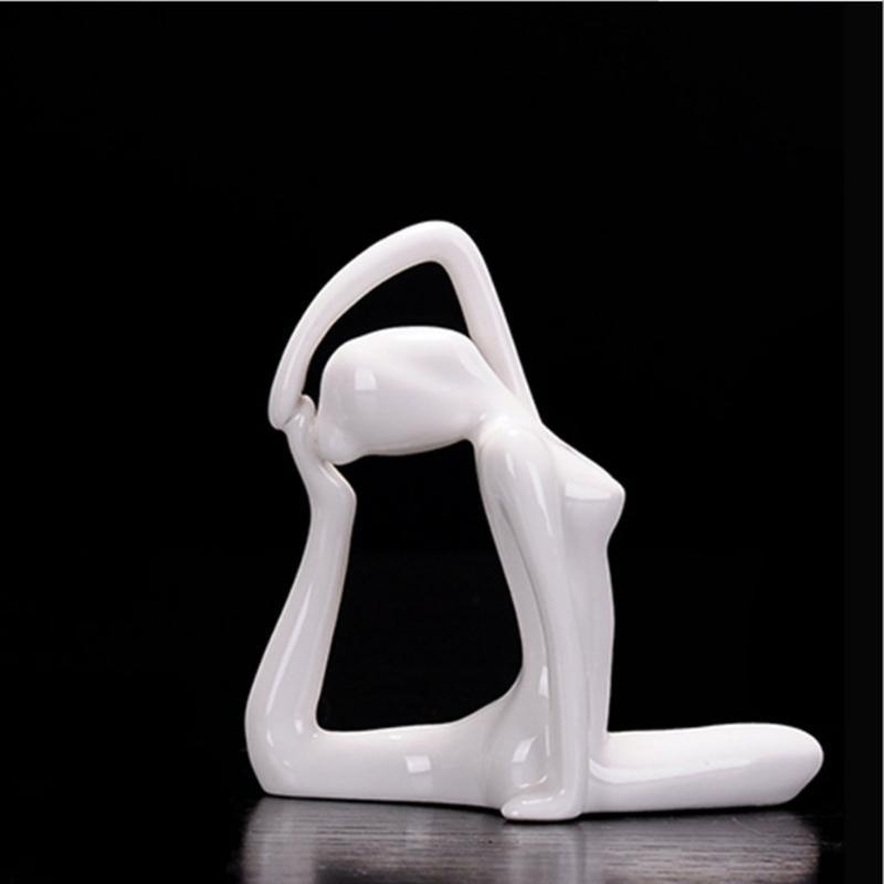 Ceramic Yoga Lady Figurine Type C Decor