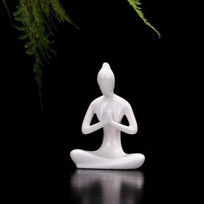 Ceramic Yoga Lady Figurine Type D Decor