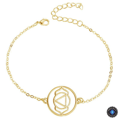 Chakra Energy Bracelet 3rd Eye Chakra Ajna / Gold Bracelet