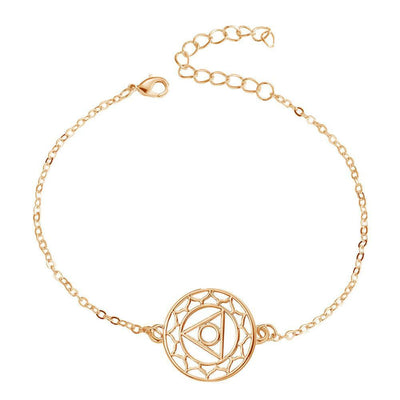 Chakra Energy Bracelet Throat Chakra Vishuddha / Rose Gold Bracelet
