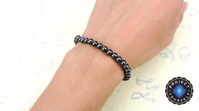 Cool Magnetic Hematite Stone Beads Bracelet 6mm Beads Bracelet