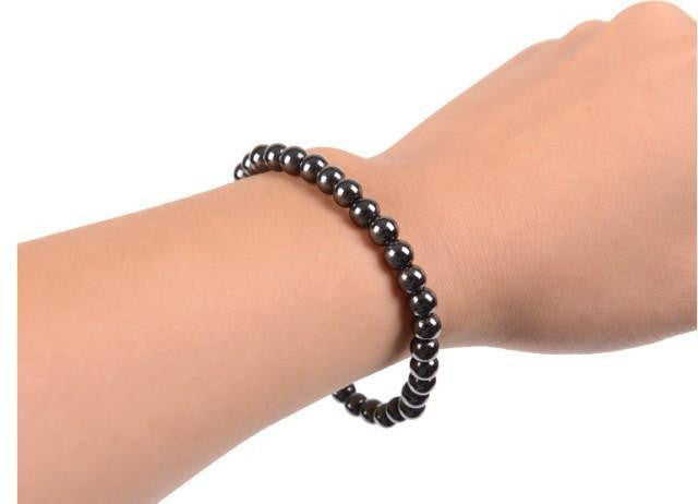 Cool Magnetic Hematite Stone Beads Bracelet 8mm Beads Bracelet