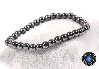 Cool Magnetic Hematite Stone Beads Bracelet Bracelet
