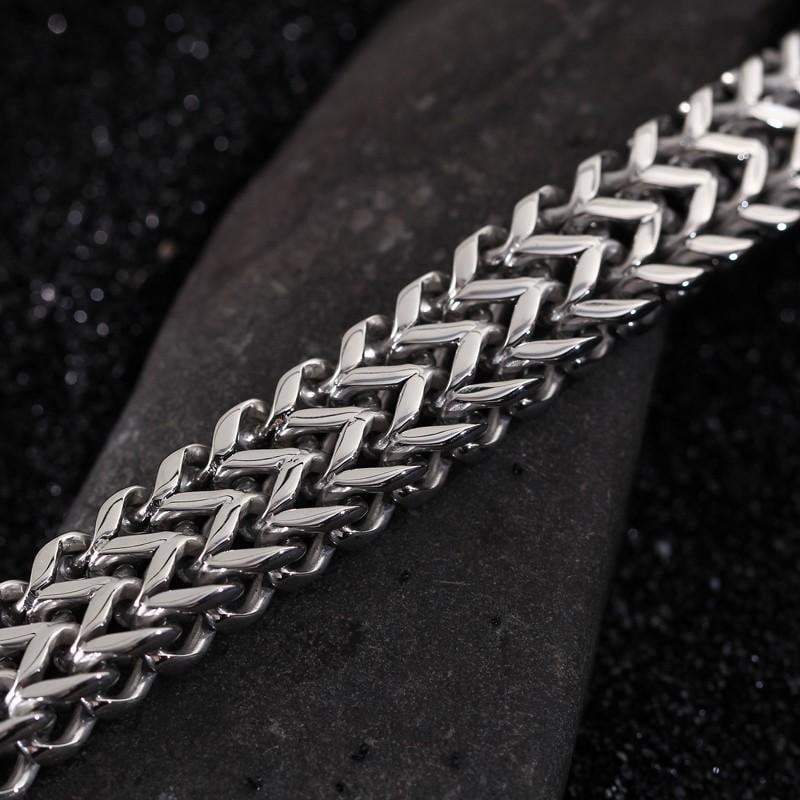 Cool Stainless Steel Double Dragon Snake Chain Bracelet Bracelet