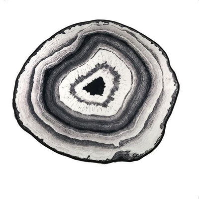 Crystal Geode Slice Rug gray / Diameter 60cm Tapestry